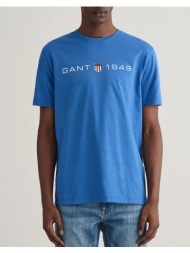 gant μπλουζα κμ printed graphic ss t-shirt 3g2003242-407 blue