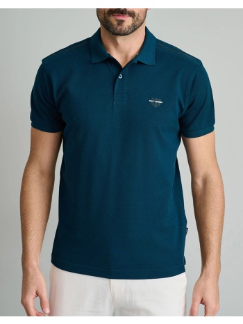 navy&green polo μπλουζακι-custom fit 24ey.013/pl-moroccan