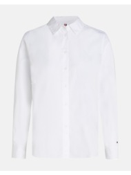 tommy hilfiger ess poplin regular shirt ww0ww43344-ycf white