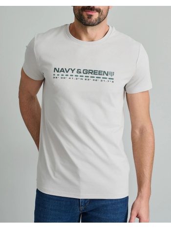 navy&green t-shirts-τ-shirts 24tu.320/3p-ice offwhite