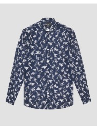 antony morato mmsl00631fa430609 shirt seoul slim fit in soft touch printed cotton fabric πουκαμισο α