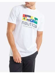 nautica μπλουζα t-shirt κμ layne t-shirt layne t-shirt 3ncn1m01662-908 white