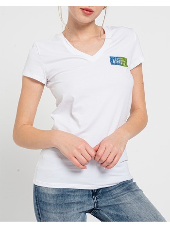 armani exchange t-shirt 3dyt15yjetz-1000 white