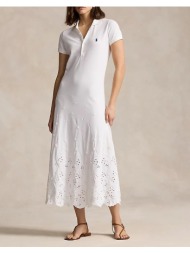ralph lauren eyelt jle dr-short sleeve-day dress 211935606-001 white