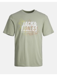 jack&jones jcomap summer logo tee ss crew neck sn 12257908-desert sage mintgreen