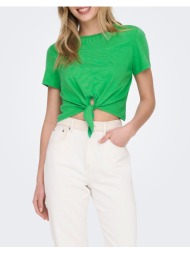 only onlmay s/s short knot top box jrs 15257467-kelly green green