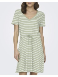 only onlmay s/s v-neck short dress jrs noos 15286935-subtle greencloud dancer (ella) lightgreen
