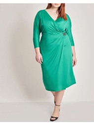 parabita φόρεμα ελαστικό με διακόσμηση στο πλάι 012410605453-005 green