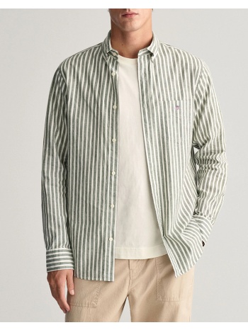 gant πουκαμισο μμ reg cotton linen stripe shirt σε προσφορά