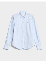 gant πουκαμισο μμ slim stretch oxford striped shirt 3gw4300216-455 lightblue