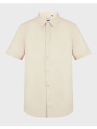 mexx brandon basic linen short sleeve shirt mf007200341m-151304 ivory