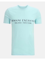 armani exchange t-shirt 8nzt72z8h4z-15cy aqua