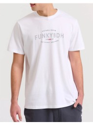 funky buddha t-shirt με funky buddha τύπωμα fbm009-094-04-white white