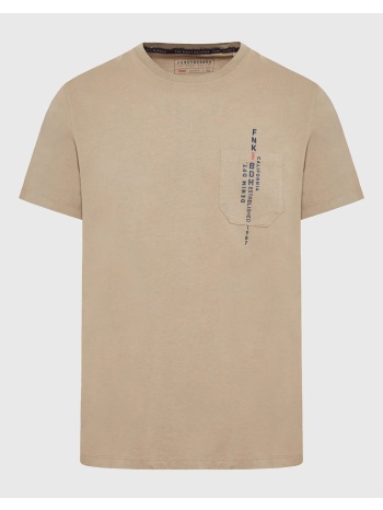 funky buddha t-shirt με τύπωμα και τσέπη στο στήθος