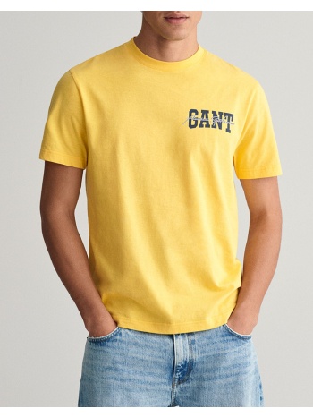 gant μπλουζα κμ arch script ss t-shirt 3g2033016-706 yellow σε προσφορά