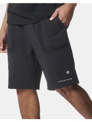 body action men``s athletic shorts w/embroidery 033421-01-black black