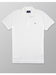 oxford company polo km 100% βαμβακι μπλουζα p412-pv00.01-01 white