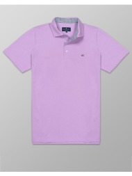 oxford company polo km 100% βαμβακι μπλουζα p209-pv00.36-36 lilac