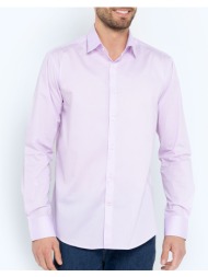 the bostonians πουκαμισο ποπλινα slim fit plain poplin classic slim fit 3acp0606-dark pink