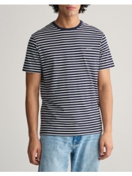 gant μπλουζα κμ striped t-shirt 3g2013037-433 darkblue