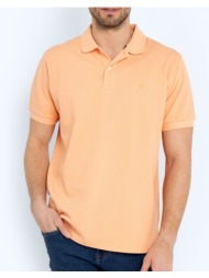 the bostonians μπλουζα polo pique regular fit 3ps0001-salmon coral
