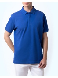 the bostonians μπλουζα polo pique pima cotton regular 3ps1050-sax blue