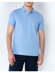 the bostonians μπλουζα polo pique regular fit 3ps0001-sky steelblue