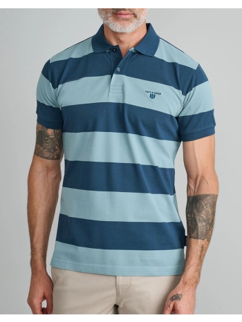navy&green polo μπλουζακι 24ge.1025-moroccan blue/