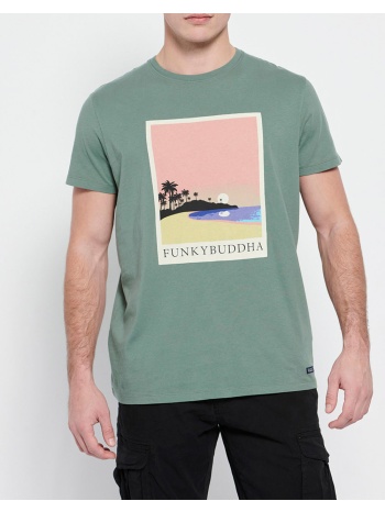 funky buddha minimal paint printed t-shirt