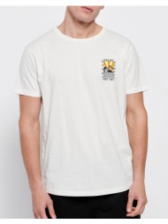 funky buddha loose fit t-shirt με τύπωμα στην πλάτη fbm007-064-04-off white