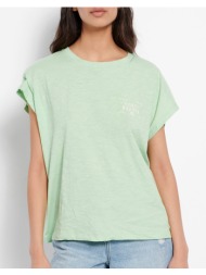 funky buddha t-shirt με τύπωμα στην πλάτη fbl007-144-04-green lightgreen