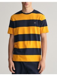 gant μπλουζα κμ bar stripe ss t-shirt 3g2003203-779 yellow