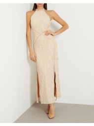guess new liza dress φορεμα γυναικειο w4gk20kc760-g1m5 ivory