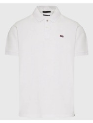 funky buddha essential polo μπλούζα με κεντημένο logo fbm009-001-11-white white