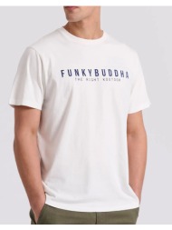 funky buddha t-shirt με funky buddha τύπωμα - the essentials fbm009-010-04-off white offwhite