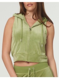 juicy couture gilly velour gilet jcwgl23308-336 olive