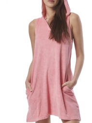 body action women``s natural dye sleeveless terry dress 041418-01-coral pink coral