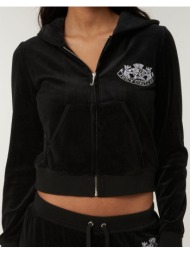 juicy couture heritage dog crest robyn hoodie jcbas223813-101 black