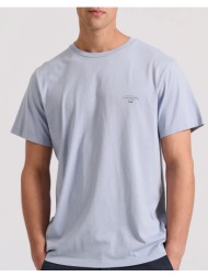 funky buddha t-shirt με branded τύπωμα - the essentials fbm009-001-04-foggy blue lightblue