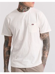funky buddha βαμβακερό t-shirt με τσέπη στο στήθος fbm009-005-04-off white offwhite