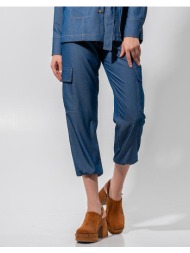 maki philosophy παντελόνι τζιν με τσέπες στο πλάι 3241-0123002-τζην denimblue