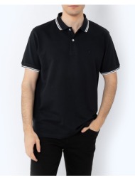 the bostonians μπλουζα polo pique twin tipped regular 3ps1271-black black