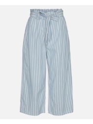 vero moda vmxenia hr loose chambray culotte pants 10309730-light blue denimwhite denimlightblue