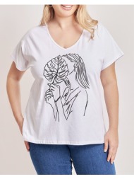 parabita t-shirt βαμβακερό με στάμπα 012410105926-001 white