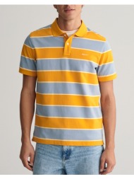 gant μπλουζα κμ stripe pique ss polo 3g2062039-779 yellow