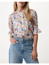 mexx short sleeve blouse with ruffle details mf006104141w-300007 multi