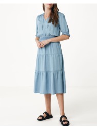 mexx layered dress with short sleeves mf006304541w-50001 jeanblue
