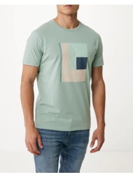 mexx t-shirt with chest print ss mf007808841m-165106 lightgreen