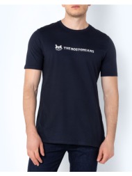bostonians μπλουζα t-shirt two-tone logo regular 3ts1287-navy navyblue