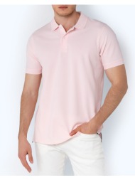 bostonians μπλουζα polo pique regular fit 3ps0001-pink pink